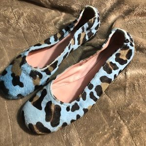 Omg! Size 38 1/2 Mark and Steven pony hair, leopard print, ballet flats!!